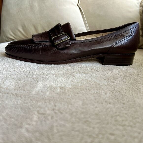 S. Maria Hand Made Shoes of Class Brown Buttery Leather Loafers Men 8.5 D Tassle main image 14